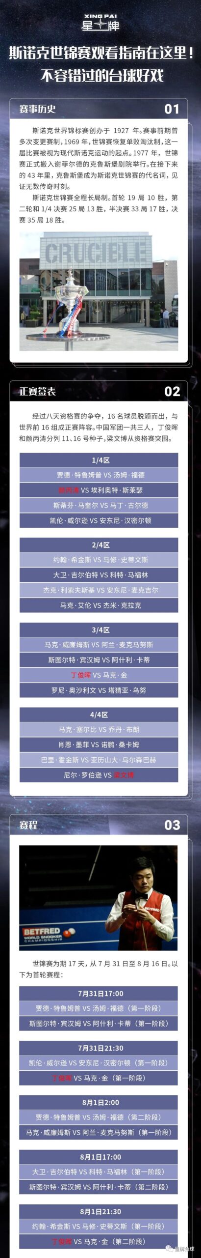 斯諾克世錦賽觀看指南在這里！不容錯過的臺球好戲